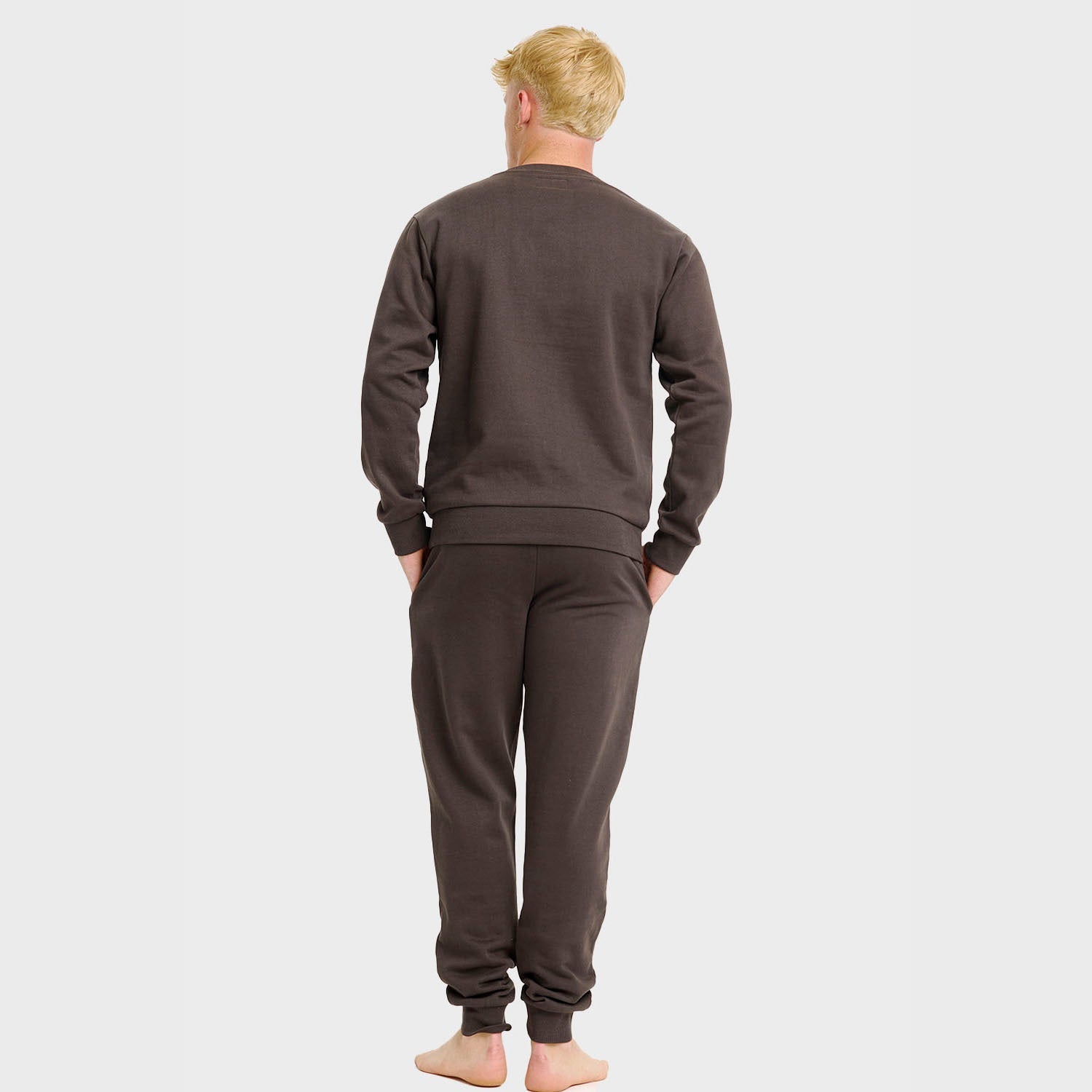 Brunt sweatset – Herr